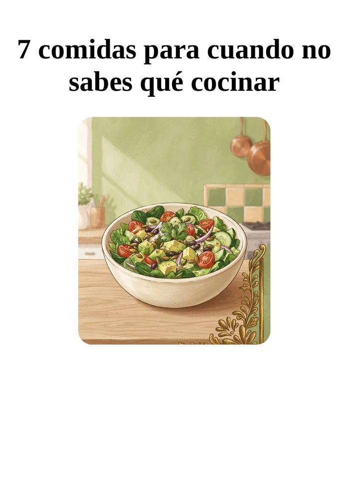Portada de 7 comidas para cuando no sabes qué cocinar