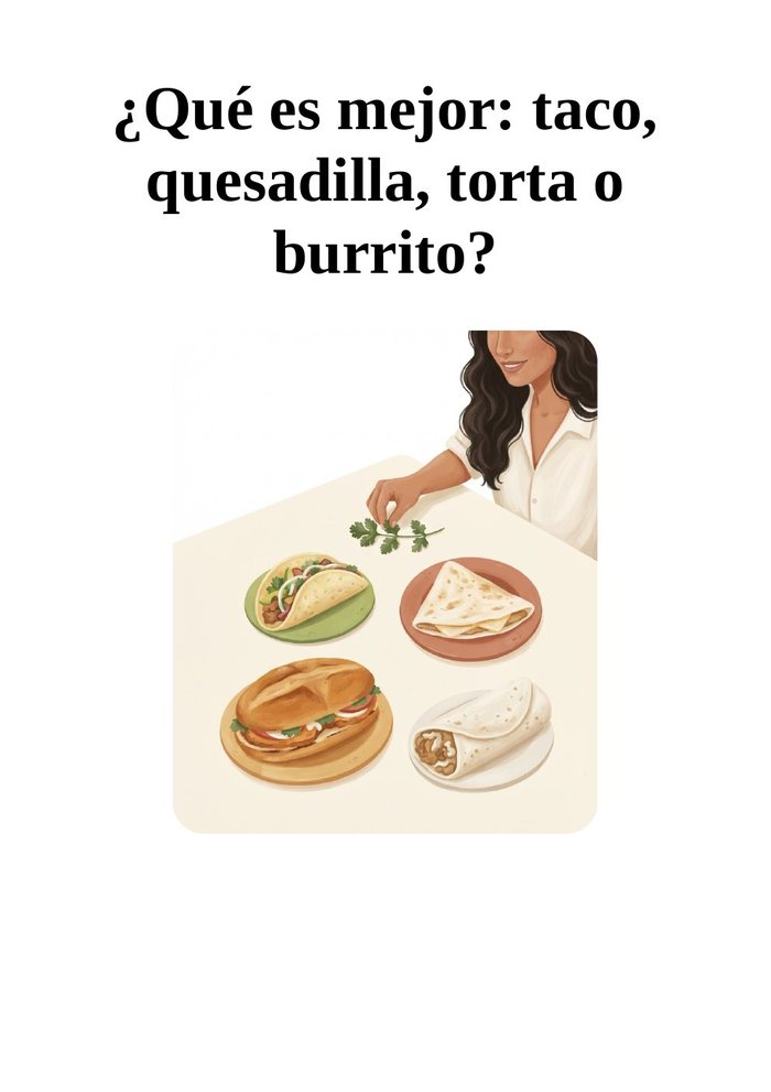 Portada de ¿Qué es mejor: taco, quesadilla, torta o burrito?